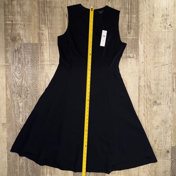Ann Taylor Dress 8 NWT Black Sleeveless Fit & Flare Lined Cocktail Career - Picture 3 of 5